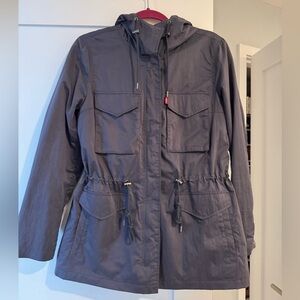 Levi’s drawstring waist hooded utility jacket